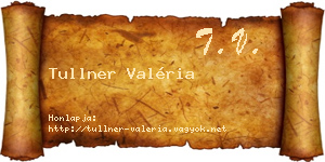 Tullner Valéria névjegykártya
